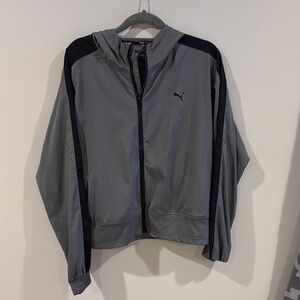 Puma Charcoal and Black Hooded Jacket